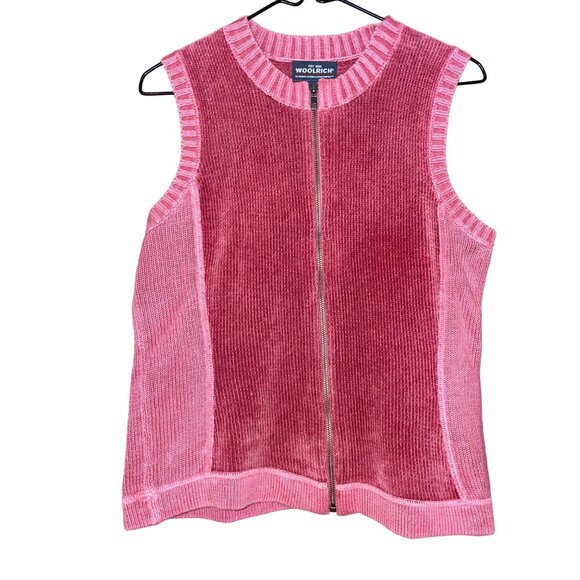 Woolrich Womens Rosebud Pink Zip-Up Vest M - Picture 1 of 7